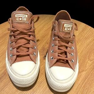 Converse Mauve Chuck Taylor All Star Lift Platform Stitching Sneakers US8